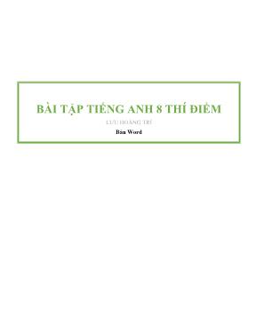 Bài tập Tiếng Anh 8 (Thí điểm) - Lưu Hoằng Trí